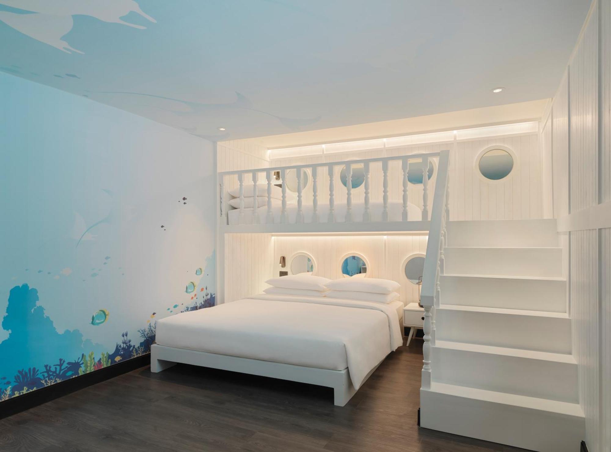 Familienzimmer mit 2 Schlafzimmern und Etagenbett